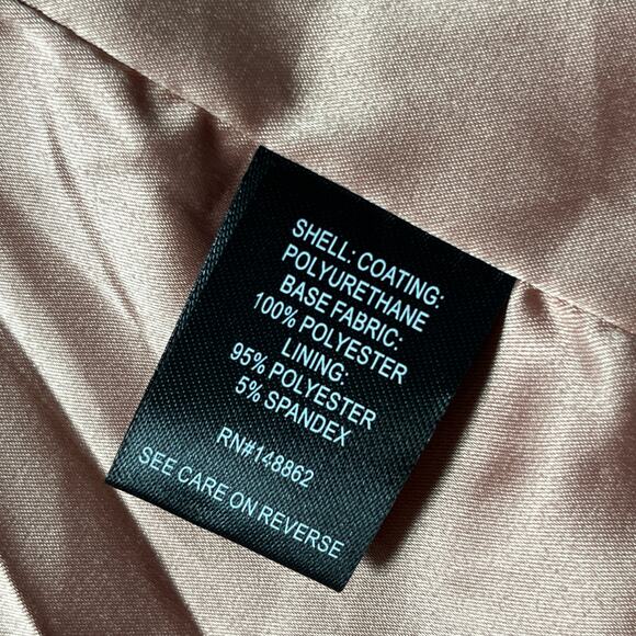 Torrid Rose Gold Jacket - Pink Metallic Zip Moto Faux Leather 0X Large Vegan - Picture 10 of 11